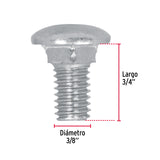 TORNILLO COCHE GALVANIZADO, 3/8 X 3/4" POR PIEZA