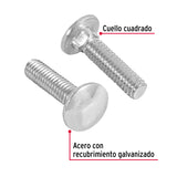 TORNILLO COCHE GALVANIZADO, 5/16 X 1 1/4" POR CAJA C/60 PZAS