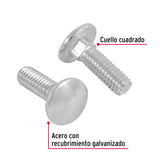 TORNILLO COCHE GALVANIZADO, 5/16 X 1" POR CAJA C/60 PZAS