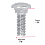 TORNILLO COCHE GALVANIZADO, 7/16 X 1 1/4" POR CAJA C/50 PZAS