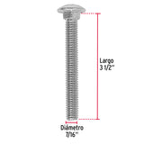 TORNILLO COCHE GALVANIZADO, 7/16 X 3 1/2" POR PIEZA