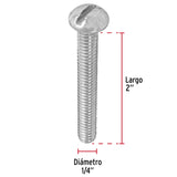 TORNILLO ESTUFA 1/4 X 2' CAJA C50 PZAS