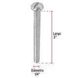 TORNILLO ESTUFA 1/4 X 3' POR PIEZA