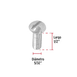 TORNILLO 5/32 X 1/2 TIPO ESTUFA, FIERO C/450PZ, POR BOLSA