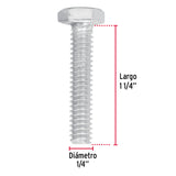 TORNILLO MÁQUINA GALVANIZADO 1/4 X 1 1/4 POR PIEZA