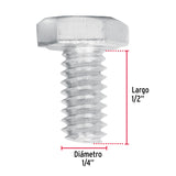 TORNILLO MÁQUINA GALVANIZADO 1/4 X 1/2' CAJA C/150 PZAS Z