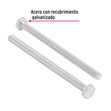 TORNILLO ACERO GALVANIZADO TIPO MÁQUINA, 1/4X4" CAJA C/30 PZAS