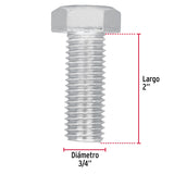 TORNILLO ACERO GALVANIZADO TIPO MÁQUINA, 3/4X2" POR PIEZA