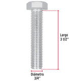 TORNILLO ACERO GALVANIZADO TIPO MÁQUINA, 3/4X3-1/2" POR PIEZA