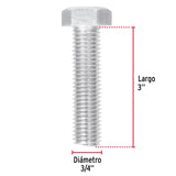 TORNILLO ACERO GALVANIZADO TIPO MÁQUINA, 3/4X3" POR PIEZA