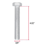 TORNILLO ACERO GALVANIZADO TIPO MÁQUINA, 3/4X4-1/2" POR PIEZA