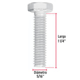 TORNILLO MÁQUINA GALVANIZADO 5/16 X 1 1/ CAJA C/60 PZAS