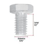 TORNILLO MÁQUINA GALVANIZADO 5/16 X 1/2' CAJA C/100 PZAS