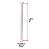 TORNILLO ACERO GALVANIZADO TIPO MÁQUINA, 5/16X5" POR PIEZA