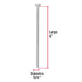 TORNILLO ACERO GALVANIZADO TIPO MÁQUINA, 5/16X6" POR PIEZA