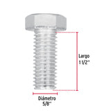 TORNILLO ACERO GALVANIZADO TIPO MÁQUINA, 5/8X1-1/2" POR PIEZA