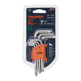 JUEGO DE 7 PIEZAS LLAVES TORX CORTAS