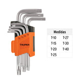 JUEGO DE 7 PIEZAS LLAVES TORX CORTAS