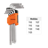 JUEGO DE 7 PIEZAS LLAVES TORX LARGAS
