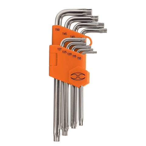 JUEGO 9 LLAVES ALLEN TIPO TORX, LARGAS
