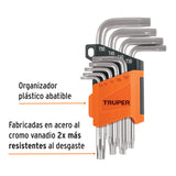 JGO 9 LLAVE TORX 'L' T10-T50 EST/PLAST