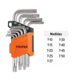 JGO 9 LLAVE TORX 'L' T10-T50 EST/PLAST