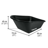 CARRETILLA CONCHA PLASTICA 6 FT3 IMPONCHABLE B/MADERA,TRUPER