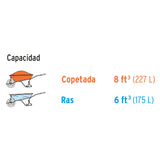 CARRETILLA 8 PIES, CONCHA PLÁSTICA