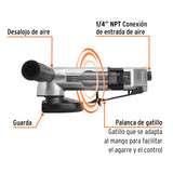 ESMERILADORA ANGULAR NEUMATICA 4-1/2', TRUPER