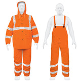 CONJUNTO IMPERMEABLE, NARANJA, TALLA MEDIANA