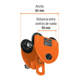 TROLE DE CARGA 1/2 TON PARA VIGAS IPS E IPR AJUSTABLE