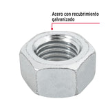 TUERCA DE ACERO GALVANIZADO HEXAGONAL DE 3/4", POR CAJA C/15 PZS