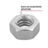 BLISTER CON 20 TUERCAS 5/16" HEX DE ACERO GALVANIZADO, FIERO