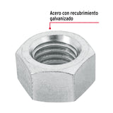 TUERCA DE ACERO GALVANIZADO HEXAGONAL DE 5/8" BOLSA C/25