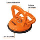 VENTOSA DE ALUMINIO PARA VIDRIO, 1 COPA DE SUCCISN, TRUPER