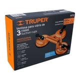 VENTOSA DE ALUMINIO PARA VIDRIO, 3 COPAS DE SUCCISN, TRUPER