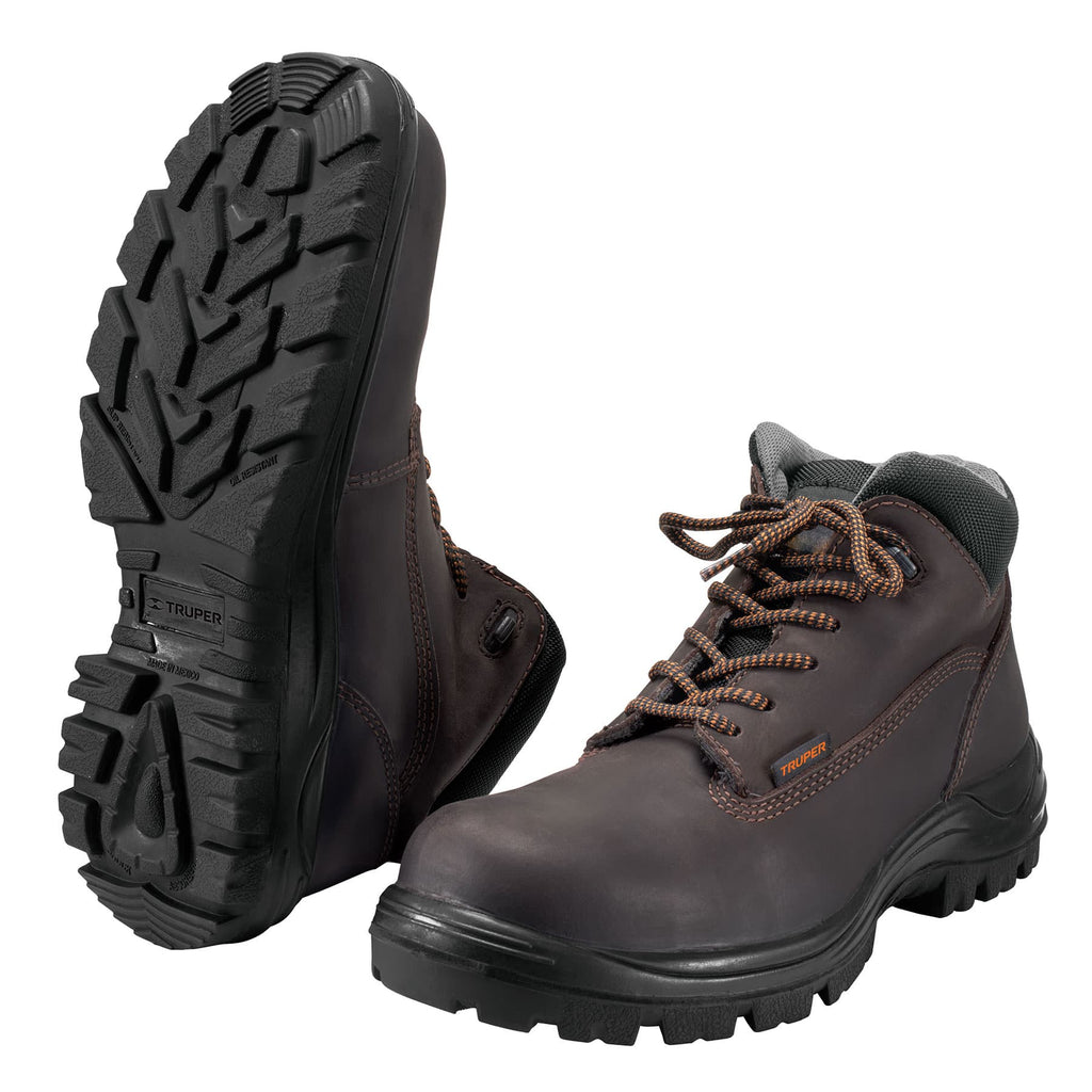 ZAPATO INDUSTRIAL CAFÉ CON CASQUILLO NO. 25